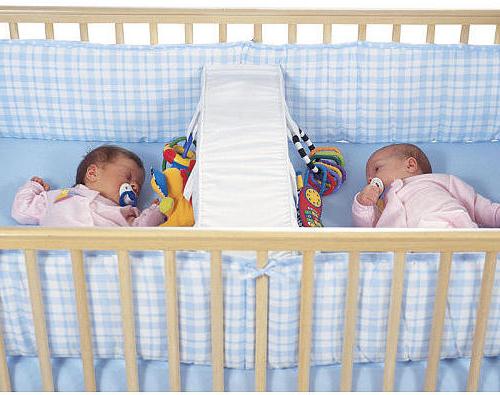 쌍둥이 용 유아용 침대.