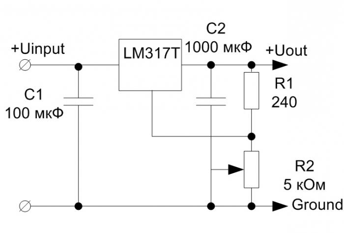 LM317T 전원 공급 장치 