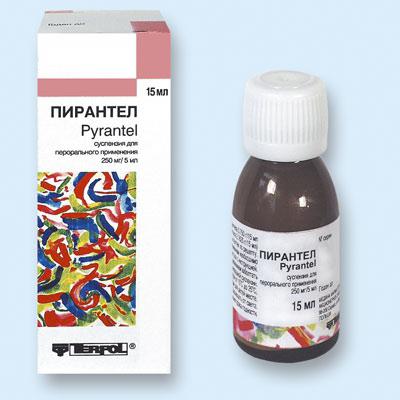 약물 "Pirantel"리뷰, 복용량, 지침